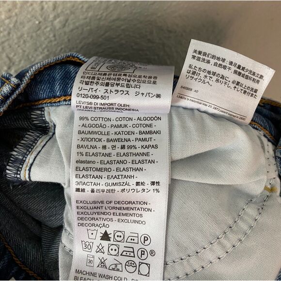 Levi's Wedgie Straight Jeans Salsa Charleston Outlasted Dark Wash - Picture 9 of 9